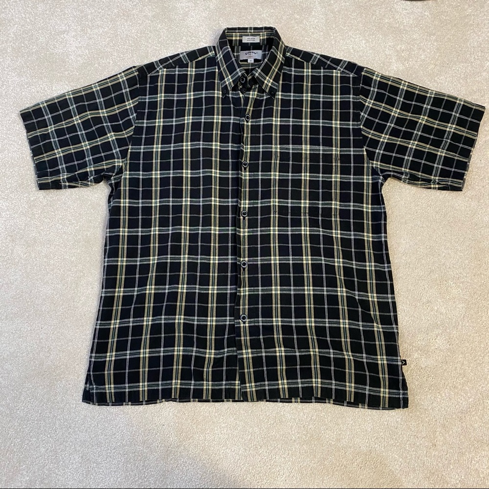 Callaway golf plaid button up shirt size medium